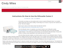 Tablet Screenshot of cindy-miles.com